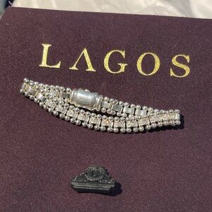 NEW- Lagos- Caviar Spark Diamond Link Bracelet - XS